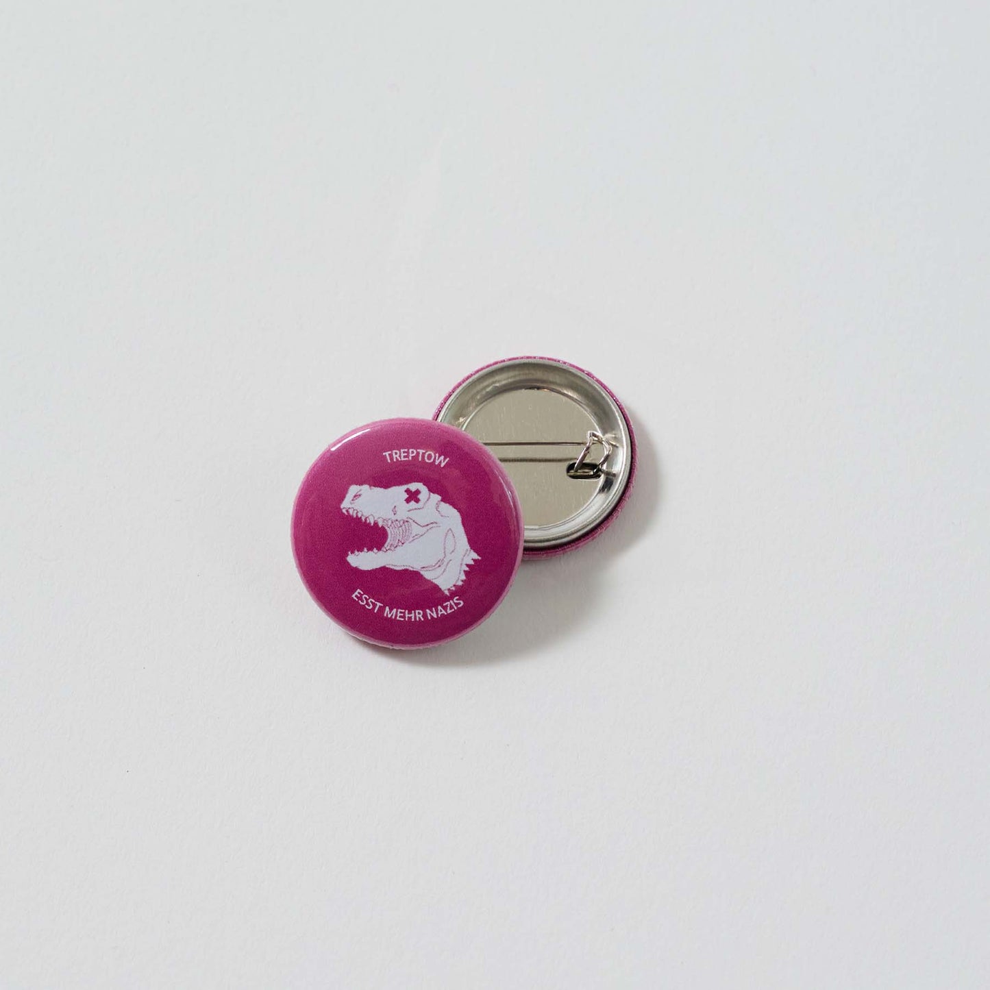 Anstecker / Button - Treptosaurus - pink