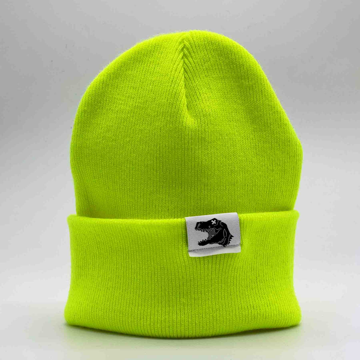 Kids Beanie - Treptosaurus - neon