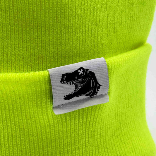 Kids Beanie - Treptosaurus - neon